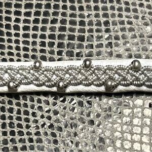 Traditional Sámi White Leather Bracelet